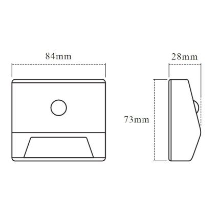 Ledvance - LED Kāpņu telpas lampa ar sensoru NIGHTLUX LED/0,25W/3×AAA IP54