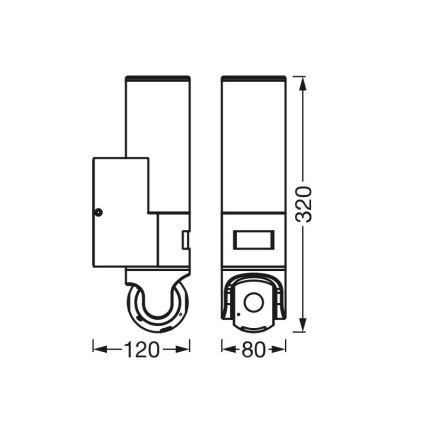 Ledvance - LED Sienas lampa ar sensoru un kameru SMART+ LED/16W/230V Wi-Fi IP44