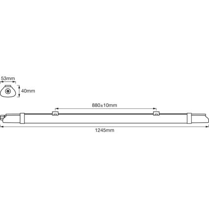 Ledvance - LED Lielas slodzes dienasgaismas lampa DAMP LED/18W/230V IP65