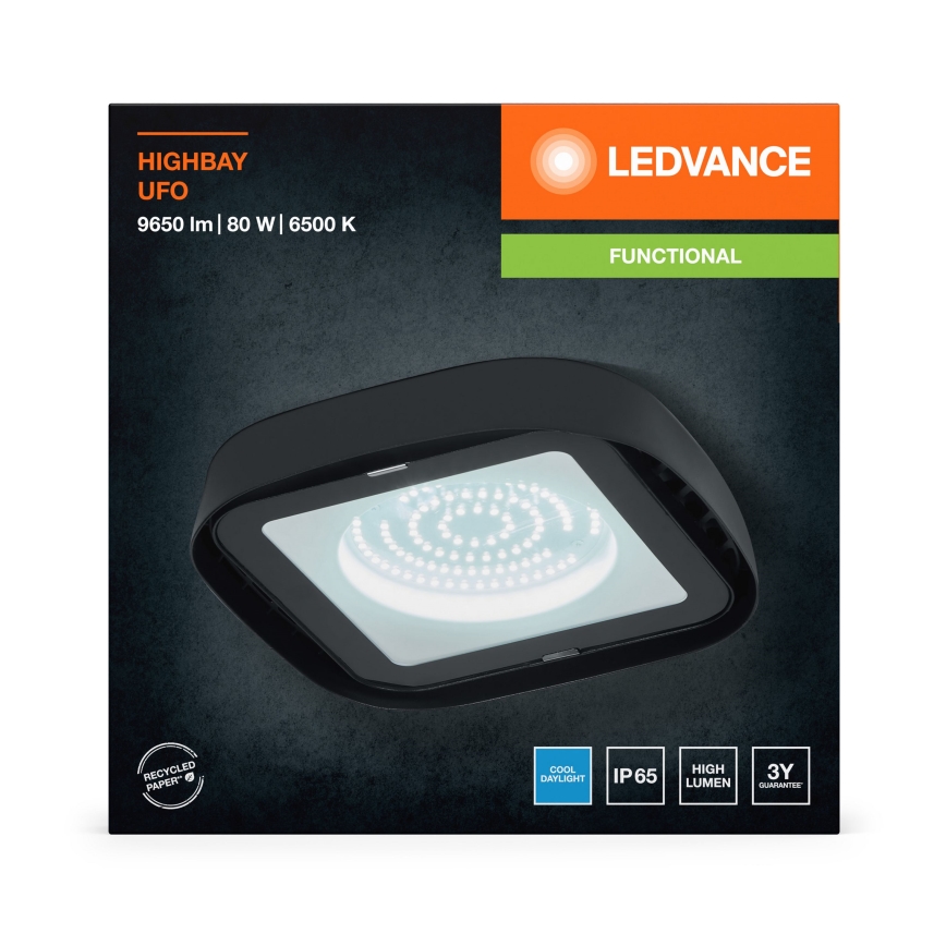 Ledvance - LED Lielas slodzes griestu lampa HIGHBAY LED/80W/230V IP65 6500K