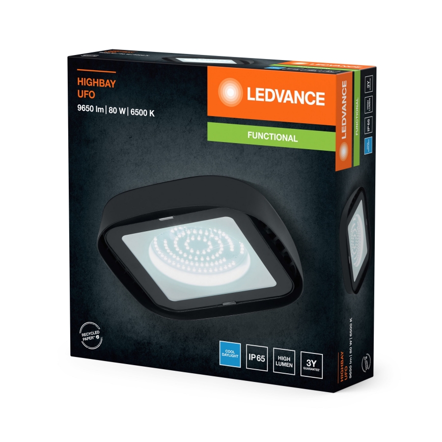 Ledvance - LED Lielas slodzes griestu lampa HIGHBAY LED/80W/230V IP65 6500K