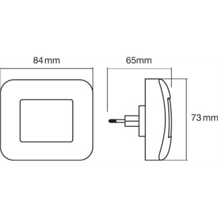 Ledvance - LED Nakts lampa ar sensoru LUNETTA LED/0,2W/230V 3000K