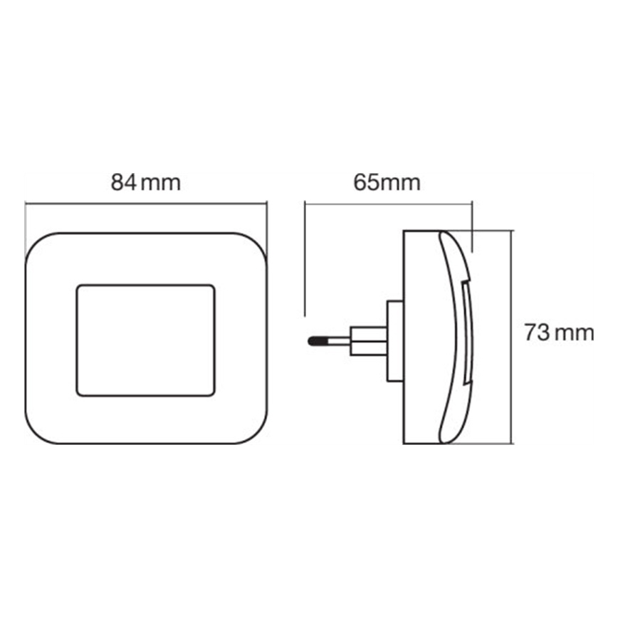 Ledvance - LED Nakts lampa ar sensoru LUNETTA LED/0,2W/230V 3000K