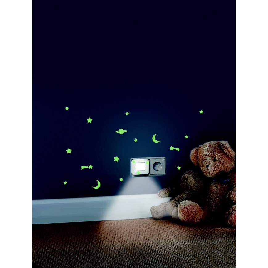 Ledvance - LED naktsgaisma ar krēslas sensoru LUNETTA LED/0,2W/230V