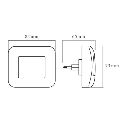 Ledvance - LED naktsgaisma ar krēslas sensoru LUNETTA LED/0,2W/230V
