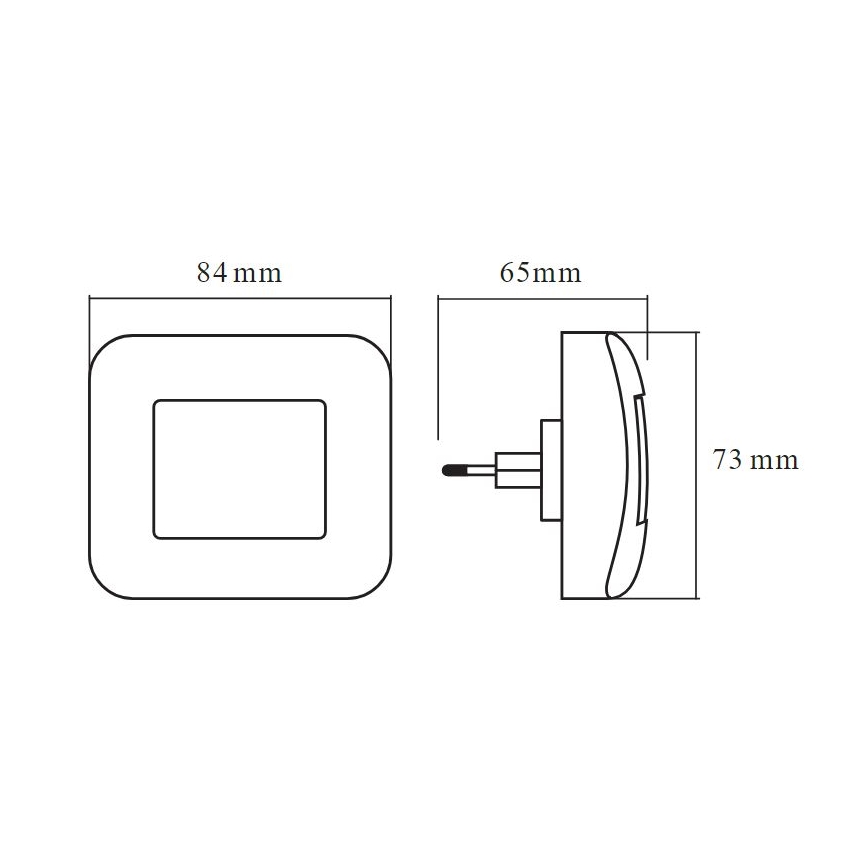 Ledvance - LED naktsgaisma ar krēslas sensoru LUNETTA LED/0,2W/230V
