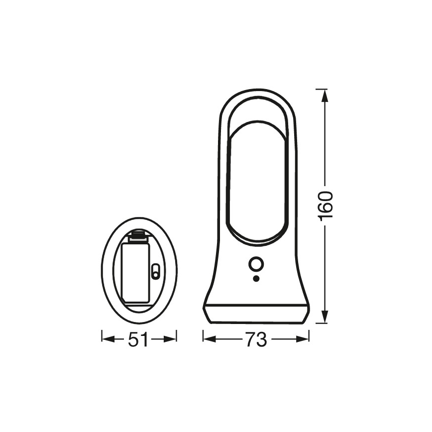Ledvance - LED Navigācijas gaismeklis ar sensoru MOBILE LED/0,7W/4xAAA