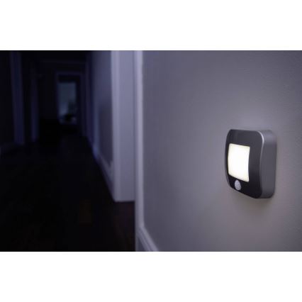 Ledvance - LED Navigācijas gaismeklis ar sensoru NIGHTLUX LED/0.25W/3xAAA