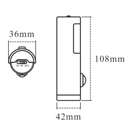 Ledvance - LED Navigācijas gaismeklis ar sensoru NIGHTLUX LED/0,35W/3xAAA IP54