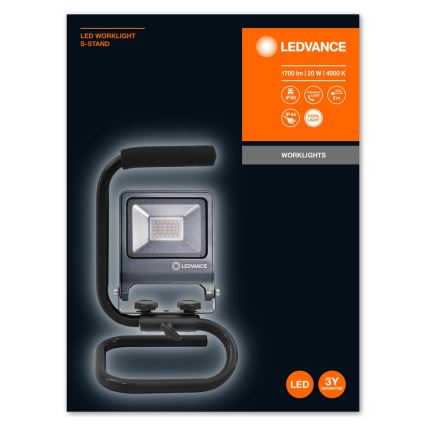 Ledvance - LED Plūdu gaismeklis ar rokturi S-STAND LED/20W/230V IP65