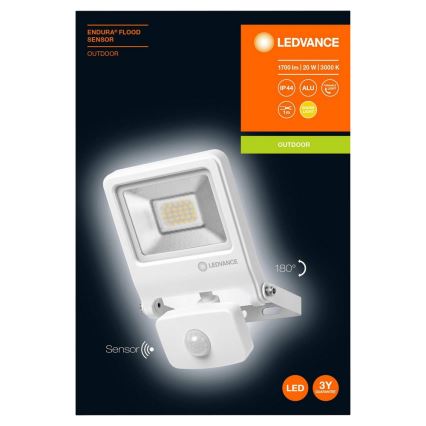 Ledvance - LED Plūdu gaismeklis ar sensoru ENDURA LED/20W/230V IP44