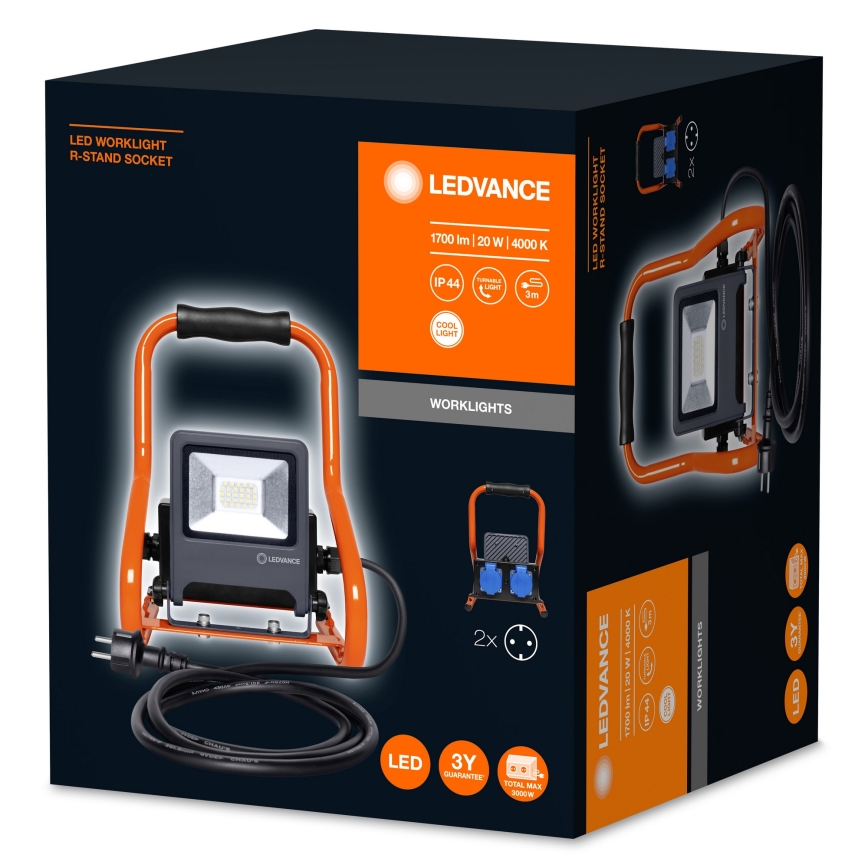 Ledvance - LED plūdu gaismeklis R-STAND LED/20W/230V IP44