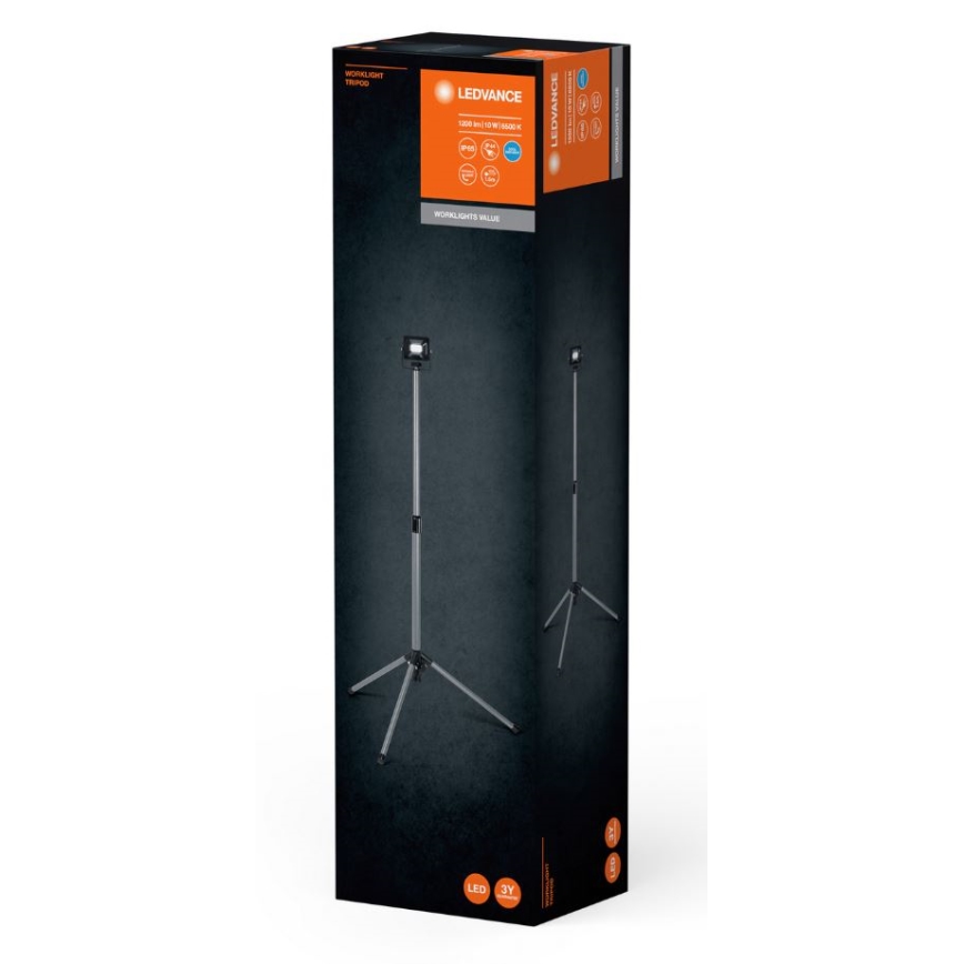 Ledvance - LED Āra prožektors ar rokturi WORKLIGHT TRIPOD LED/10W/230V 6500K IP65