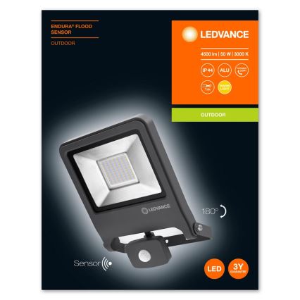 Ledvance - LED Prožektors ar sensoru ENDURA LED/50W/230V IP44