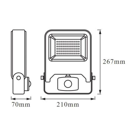 Ledvance - LED Prožektors ar sensoru ENDURA LED/50W/230V IP44