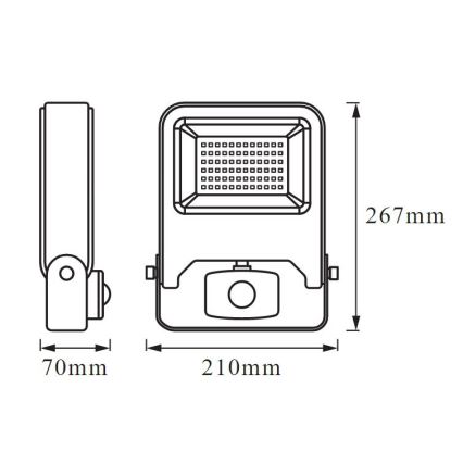 Ledvance - LED Prožektors ar sensoru ENDURA LED/50W/230V IP44