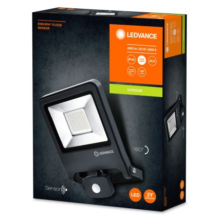 Ledvance - LED Prožektors ar sensoru ENDURA LED/50W/230V IP44