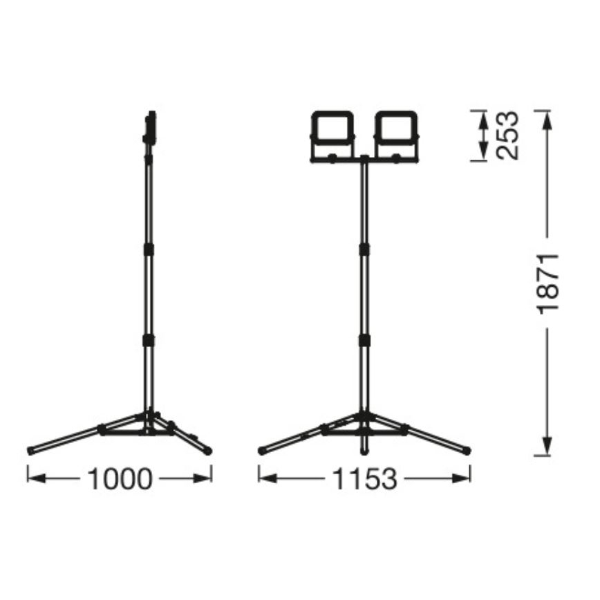 Ledvance - LED Āra prožektors ar turētāju WORKLIGHT TRIPOD 2xLED/30W/230V 6500K IP65
