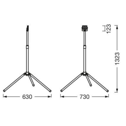 Ledvance - LED Āra prožektors ar turētāju WORKLIGHT TRIPOD LED/20W/230V 6500K IP65