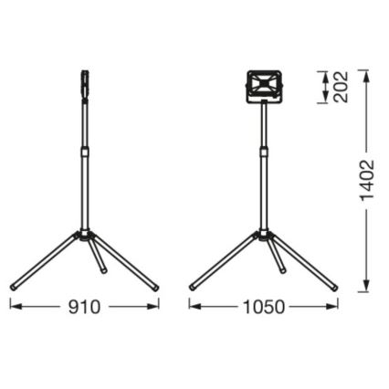 Ledvance - LED Āra prožektors ar holder WORKLIGHT TRIPOD LED/30W/230V 6500K IP65