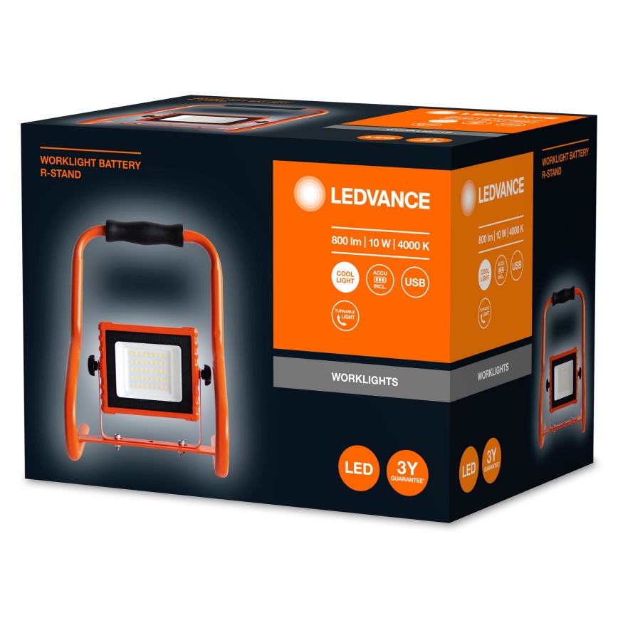 Ledvance - LED Prožektors R-STAND LED/10W/5V 2200 mAh IP44