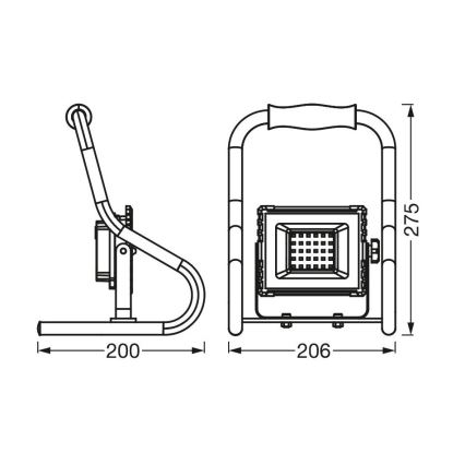 Ledvance - LED Prožektors R-STAND LED/10W/5V 2200 mAh IP44