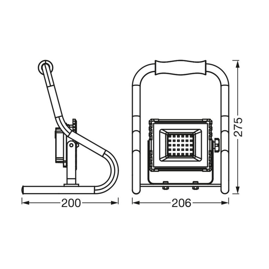 Ledvance - LED Prožektors R-STAND LED/10W/5V 2200 mAh IP44