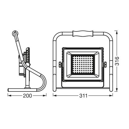 Ledvance - LED Prožektors R-STAND LED/30W/5V IP44