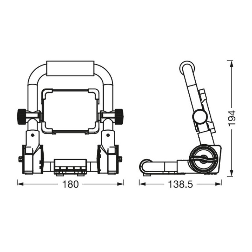 Ledvance - LED Āra prožektors WORKLIGHT R-STAND LED/10W/230V 6500K IP65