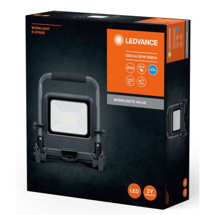 Ledvance - LED Āra prožektors WORKLIGHT R-STAND LED/20W/230V 6500K IP54