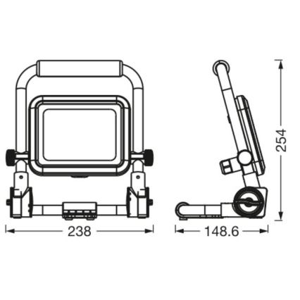 Ledvance - LED Āra prožektors WORKLIGHT R-STAND LED/20W/230V 6500K IP54