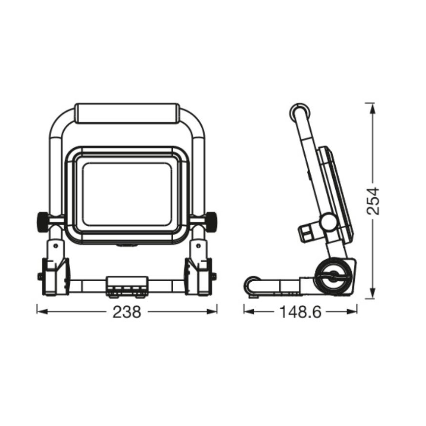 Ledvance - LED Āra prožektors WORKLIGHT R-STAND LED/20W/230V 6500K IP54