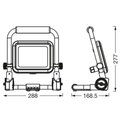 Ledvance - LED Āra prožektors WORKLIGHT R-STAND LED/30W/230V 6500K IP54