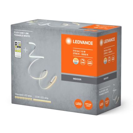 Ledvance - LED regulējama FLEX COB lente 1,5m LED/13W/230V 2700-6500K ar tālvadības pulti