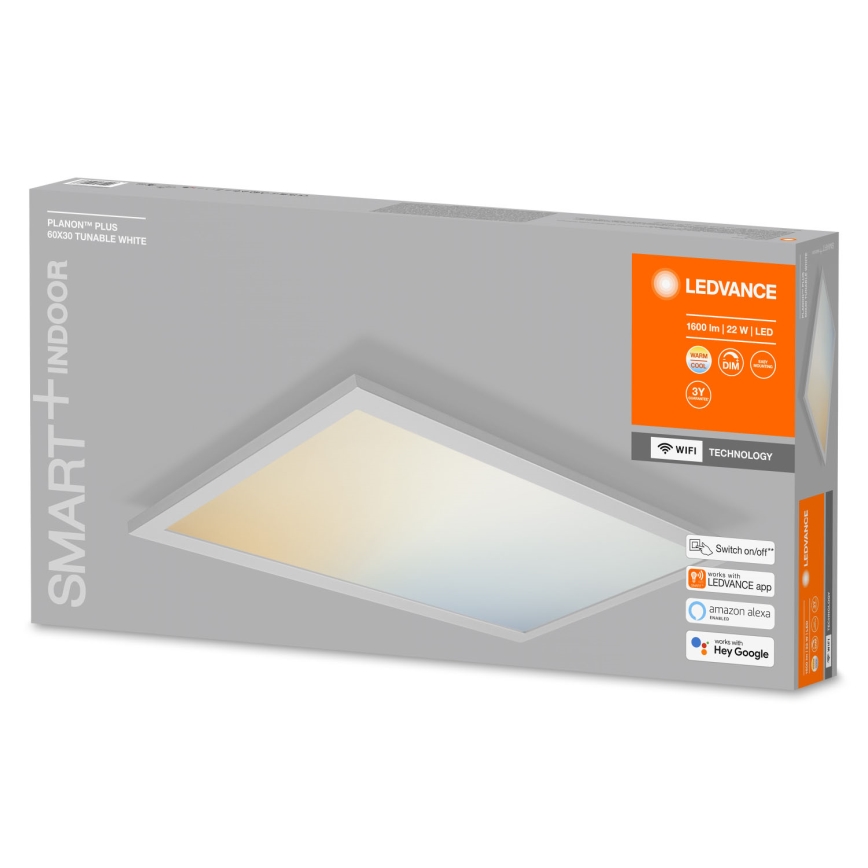 Ledvance - LED aptumšojams griestu gaismeklis SMART+ PLANON LED/22W/230V 30x60 cm Wi-Fi