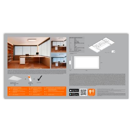 Ledvance - LED aptumšojams griestu gaismeklis SMART+ PLANON LED/22W/230V 30x60 cm Wi-Fi