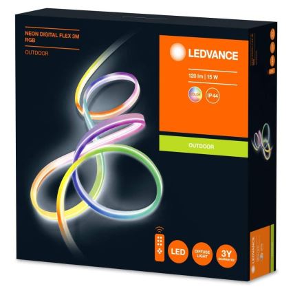 Ledvance - LED RGB Aptumšojama āra josla FLEX 3m LED/15W/230V IP44 + tālvadīas pults