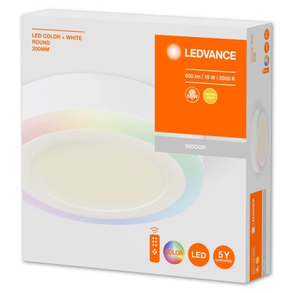 Ledvance - LED RGB Aptumšojama griestu lampa LED/19W/230V + tālvadības pults