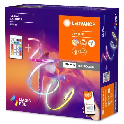 Ledvance - LED RGB Aptumšojama josla SMART+ MAGIC FLEX 5m LED/24W/230V Wi-Fi + tālvadības pults