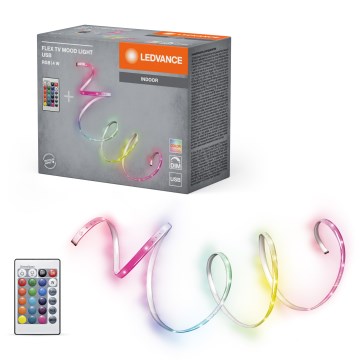 Ledvance - LED RGB regulējama lente FLEX TV MOOD 1m LED/4W/5V + tālvadība