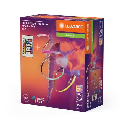 Ledvance - LED RGB regulējama saules lente FLEX MAGIC 3m LED/1,2W/3,7V 2000 mAh IP44 + tālvadība
