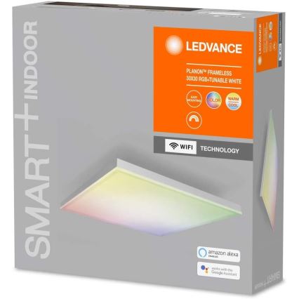 Ledvance - LED RGB+TW Aptumšojams griestu gaismeklis SMART+ FRAMELESS LED/20W/230V 3000K-6500K Wi-Fi