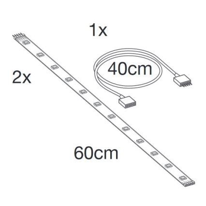 Ledvance - LED RGB+TW Pagarinājuma aptumšojama josla SMART+ FLEX 1,2m LED/6W/12V