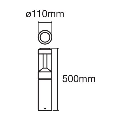 Ledvance - LED RGBW Aptumšojama āra lampa SMART+ MODERN LED/12W/230V IP44 BT