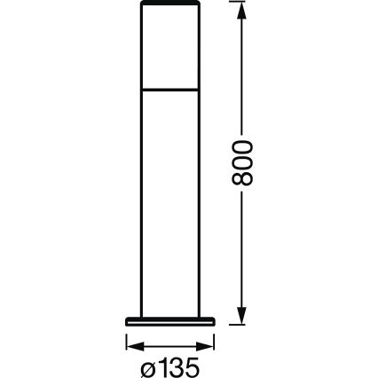 Ledvance - LED RGBW Aptumšojama āra lampa SMART+ PIPE LED/10W/230V Wi-Fi IP44