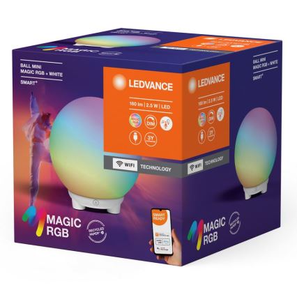 Ledvance - LED RGBW Aptumšojama, lādējama galda lampa SMART+ MAGIC LED/2,5W/5V 2200-6500K Wi-Fi