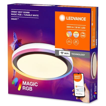 Ledvance - LED RGBW Aptumšojama griestu lampa SMART+ MAGIC LED/38W/230V 2700-6500K Wi-Fi