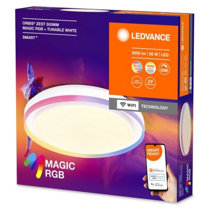 Ledvance - LED RGBW Aptumšojama griestu lampa SMART+ MAGIC LED/38W/230V  2700-6500K Wi-Fi