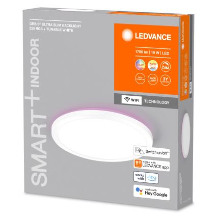 Ledvance - LED RGBW Aptumšojama griestu lampa SMART+ ORBIS LED/19W/230V 2700-6500K Wi-Fi