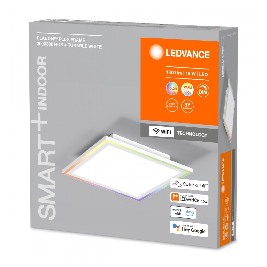 Ledvance - LED RGBW Aptumšojama griestu lampa SMART+ PLANON LED/18W/230V 2700-6500K Wi-Fi